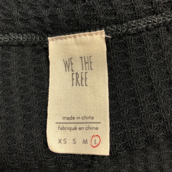 Free People Black Dahlia Thermal Top Sz L - Picture 9 of 11